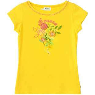 T-shirt for teenage girl Pampolina 570140000 k13 yellow, 140