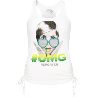 Tank top for girls Reporter Young 141-45G-56-200 white, 146