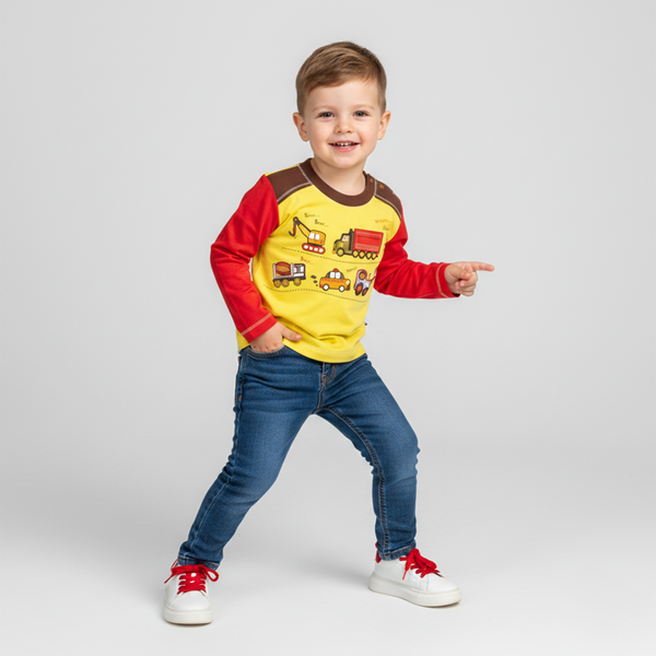 Longsleeve for boys Wojcik Swiat Na Kolkach 1 light green, 80