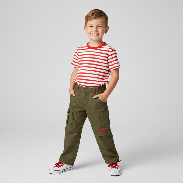 Boy's Summer Trousers Wojcik "Rower" Khaki, 98
