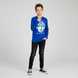 Teen boys&rsquo; long sleeve T-shirt Reporter Young blue with skull headphones print 133-42B-98-472, 146