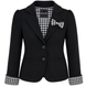 Black knit school blazer for girls Reporter Young 143-65G-04-100, 146